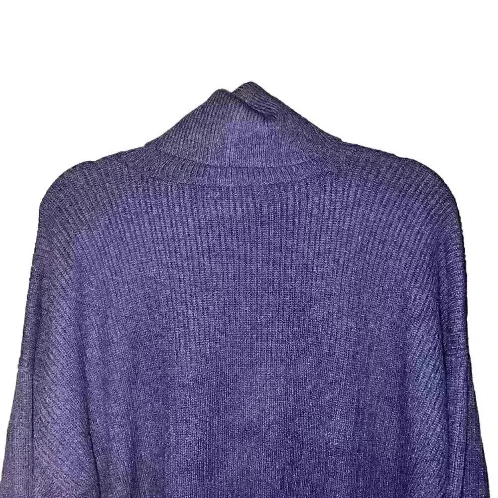 Office Cozy Normcore NEW DIRECTION Ribbed Turtleneck Sweater‎ XL Oversized - Picture 3 of 11